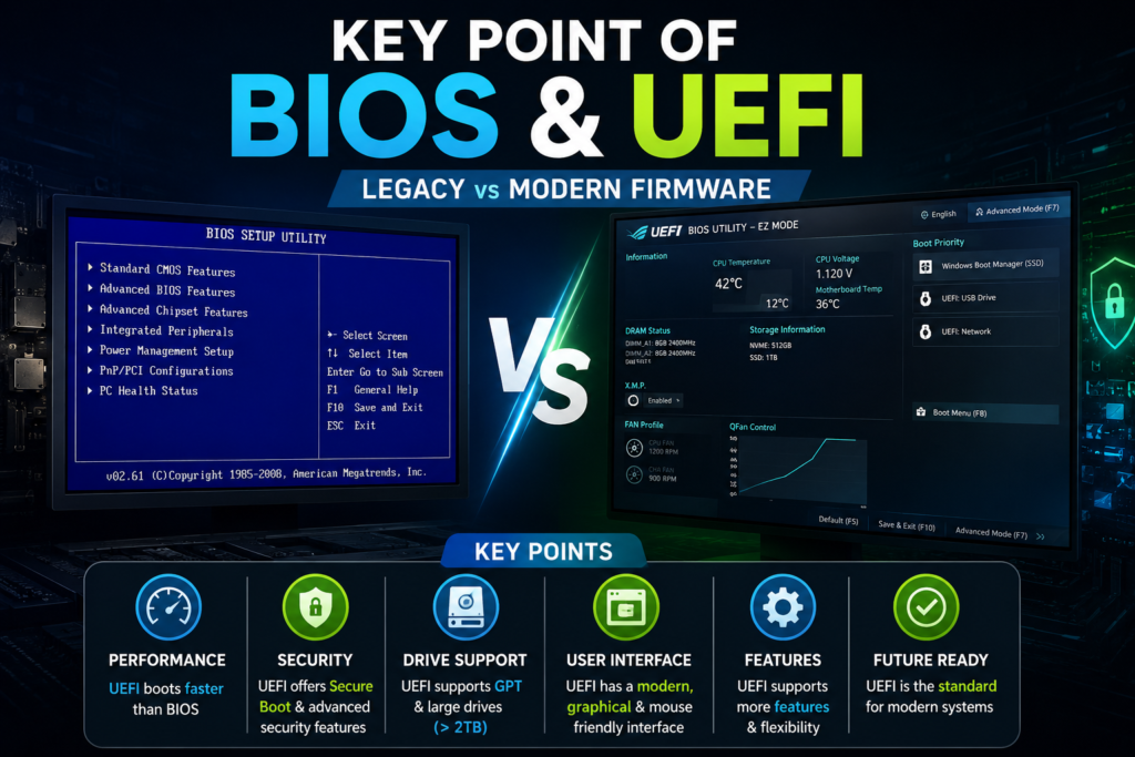BIOS vs UEFI working