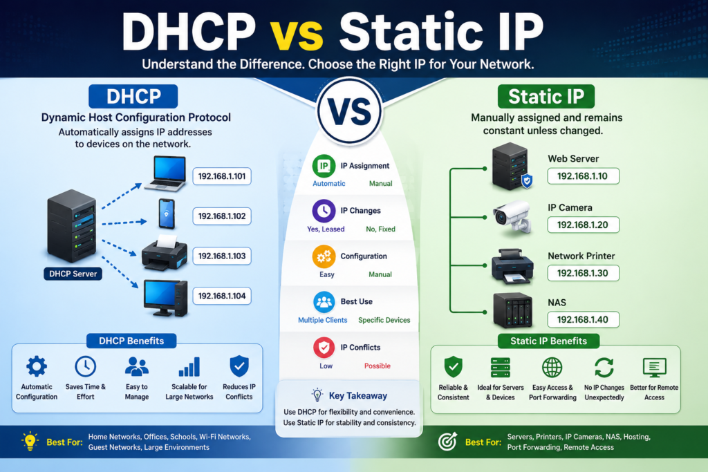 DHCP vs Static IP