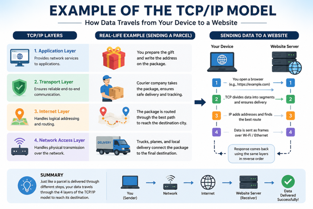 TCP IP Model with example