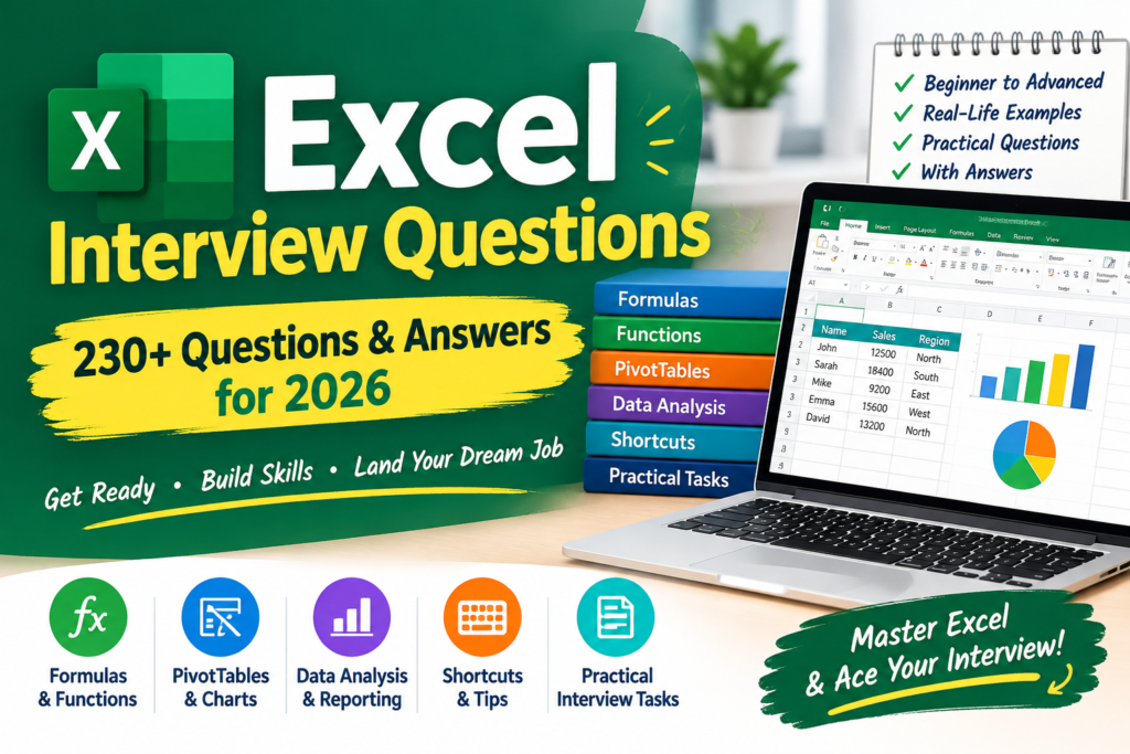 Excel Interview Questions